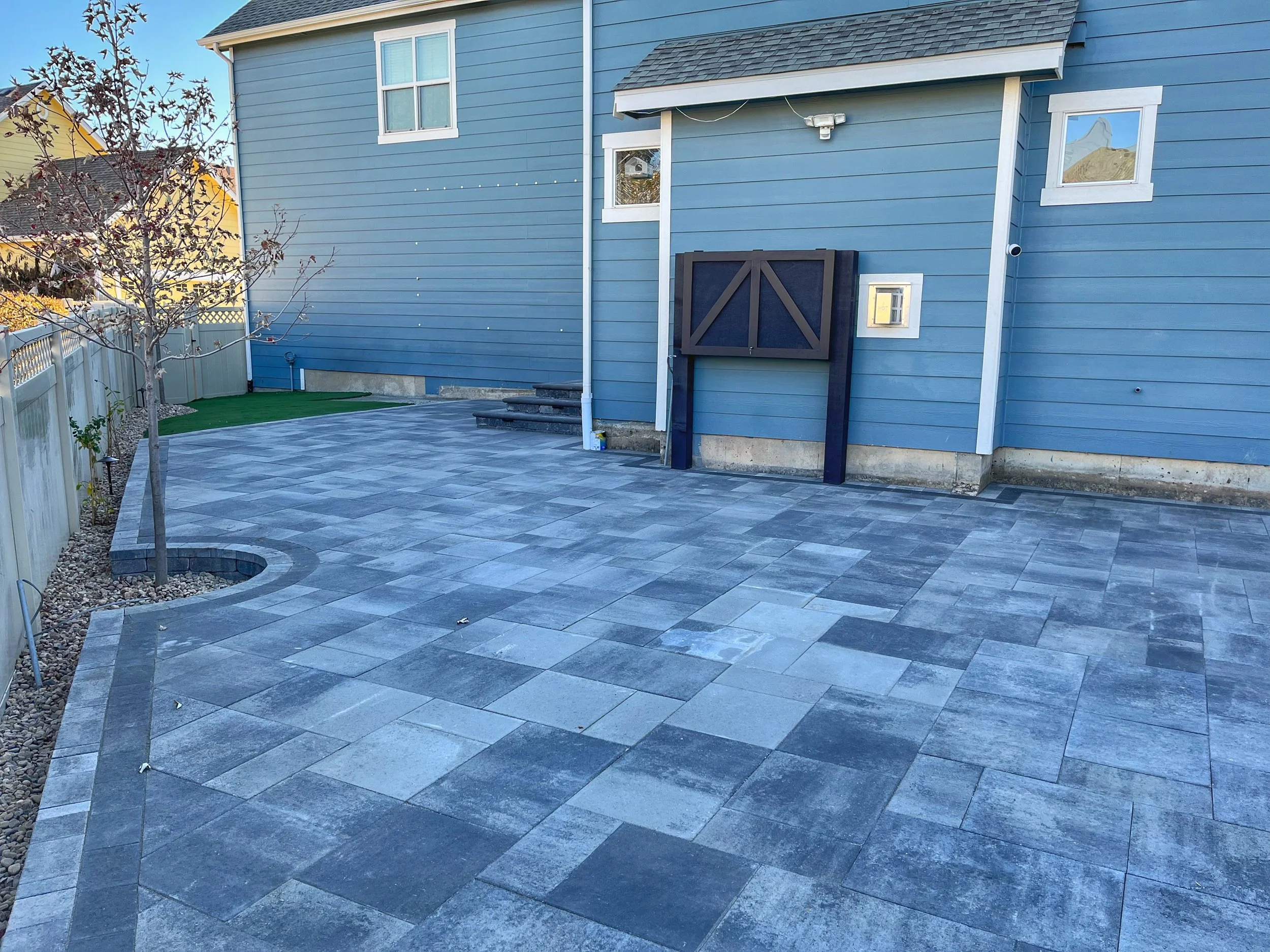 full backyard custom paver patio