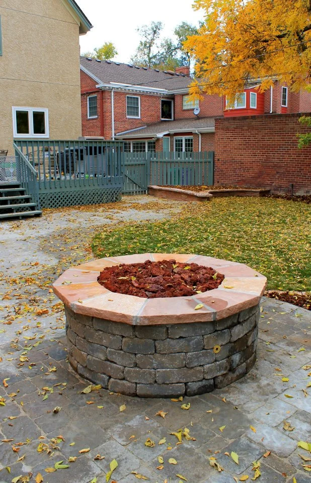 custom outdoor stone fire pit