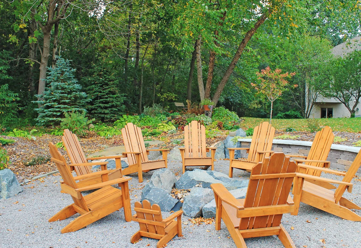 natural boulder fire pit 