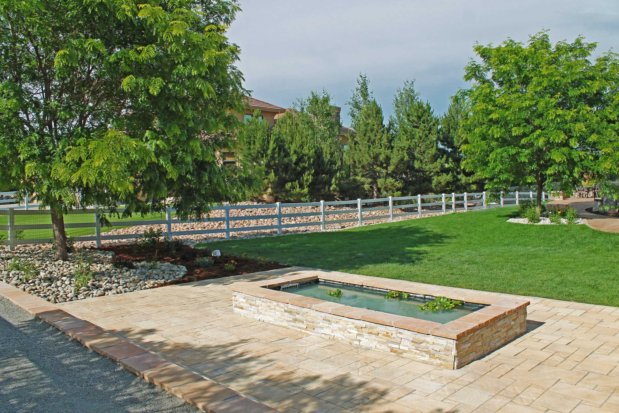 custom stone outdoor pool