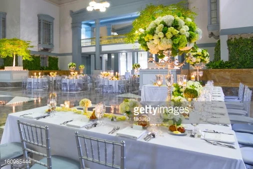 bright wedding flower arrangement