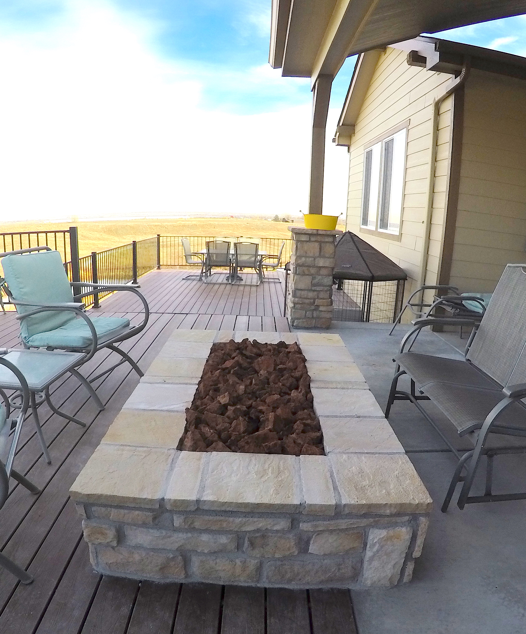 natural custom stone fire pit