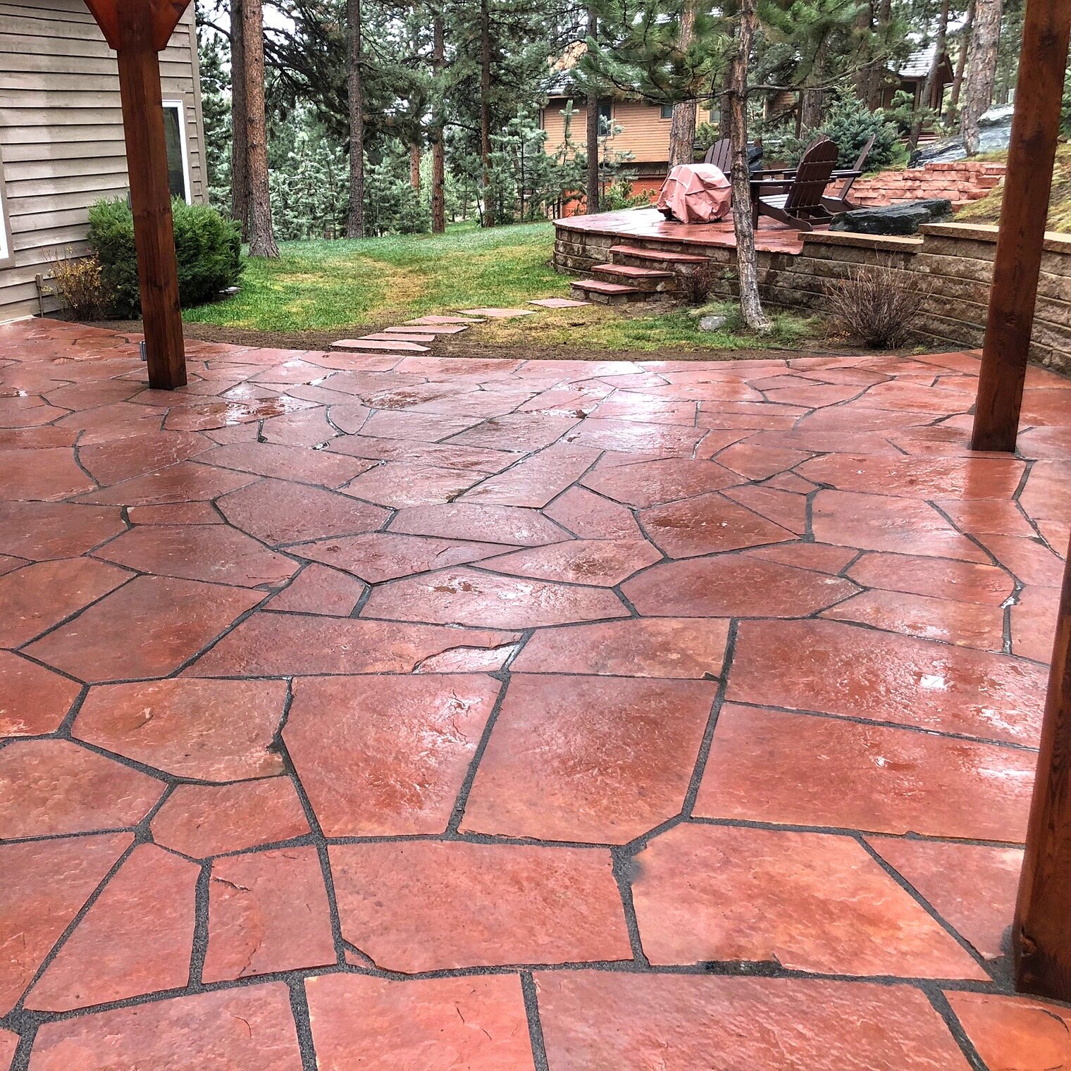 custom flagstone patio