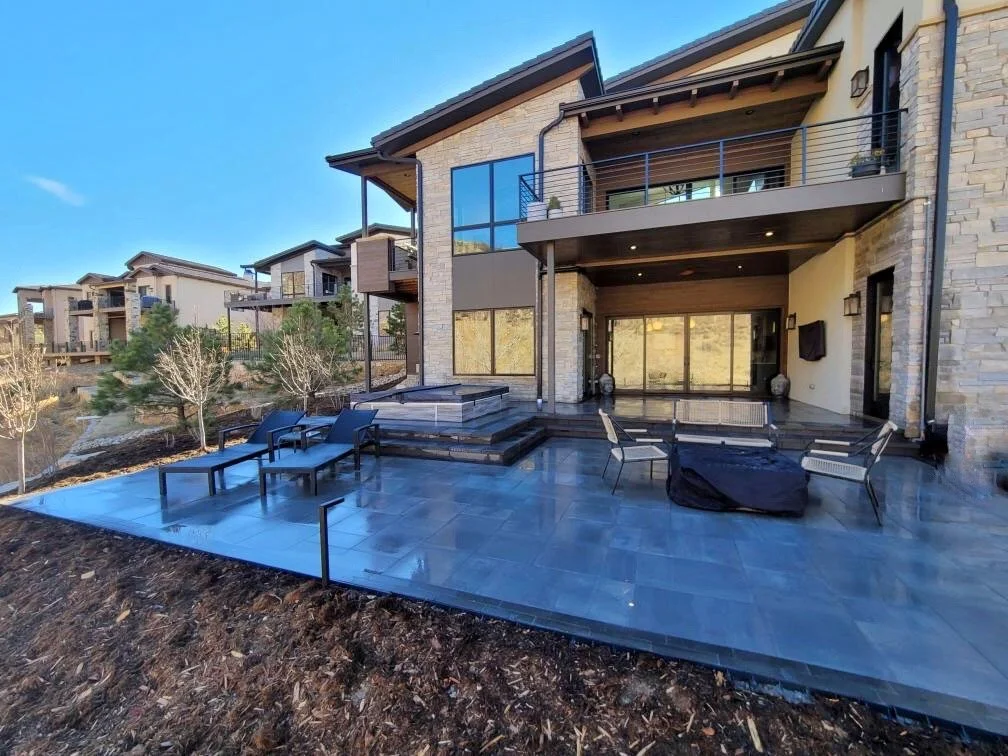 paver patio and hot tub