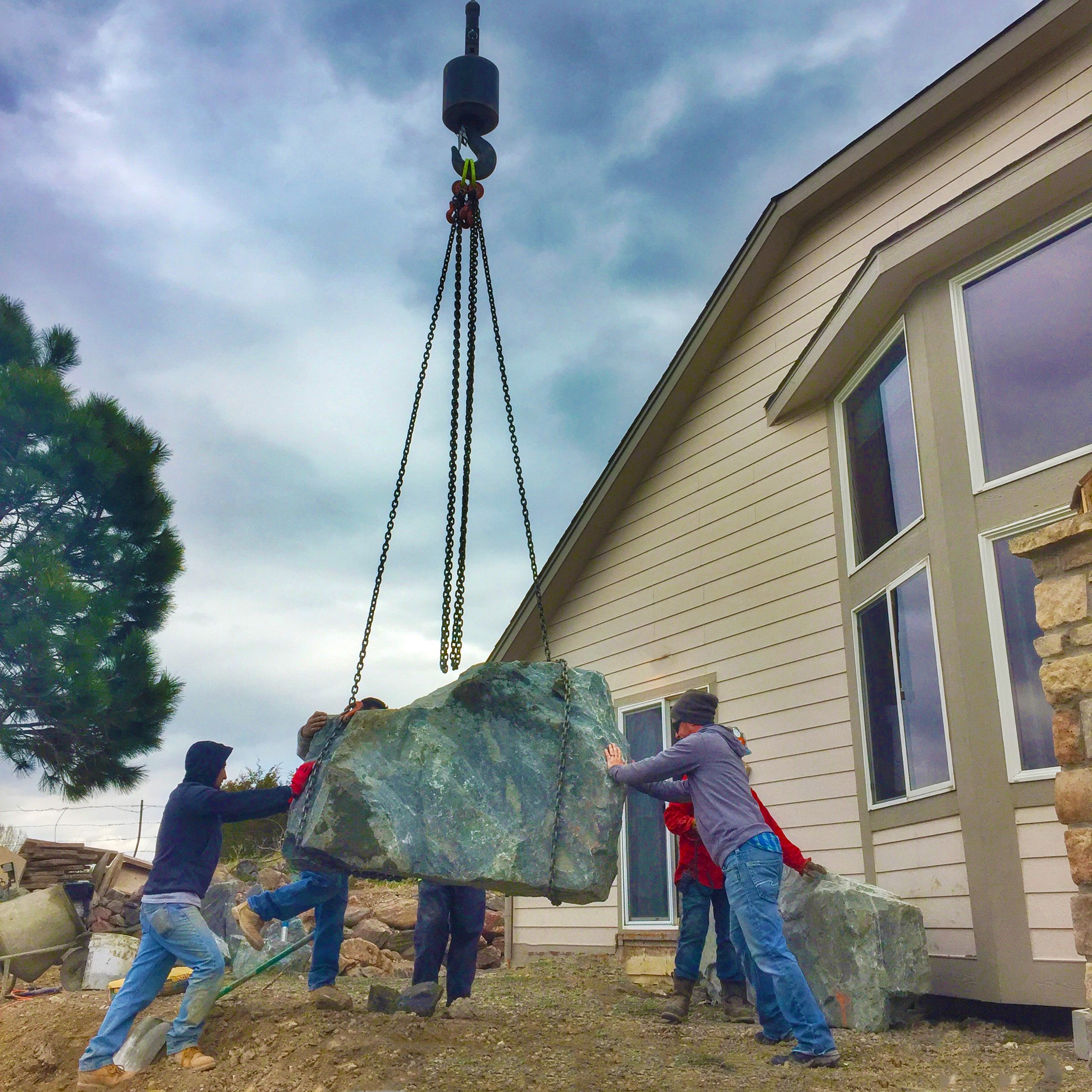 large boulder placement