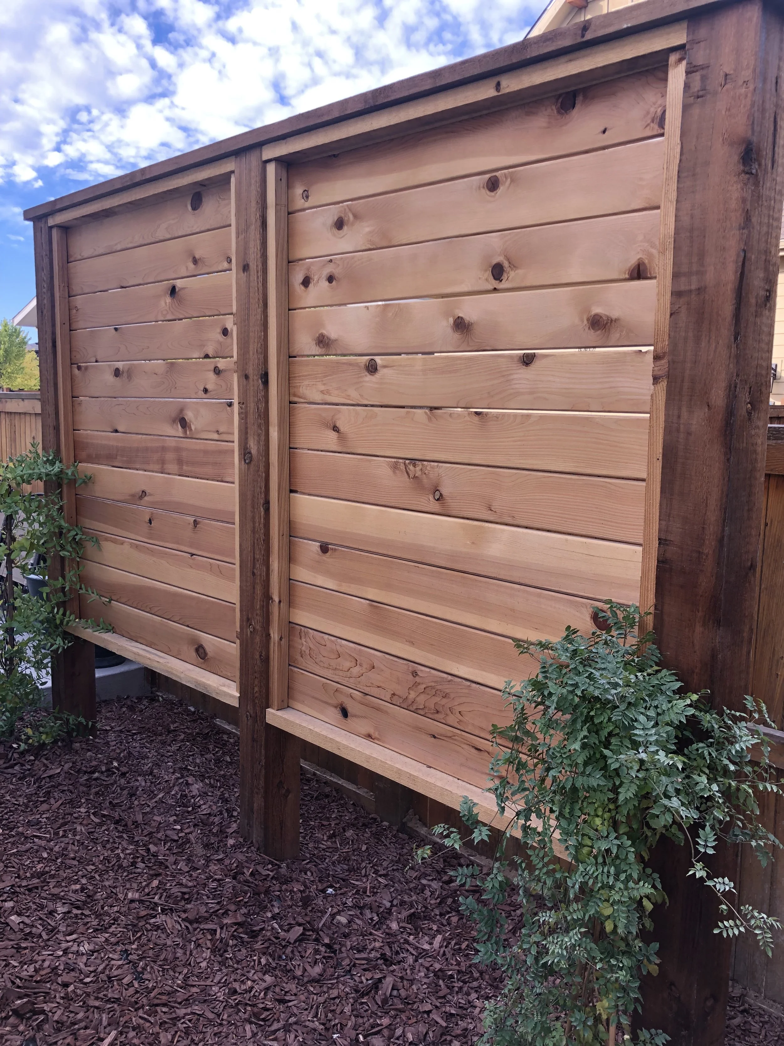 cedar privacy wall