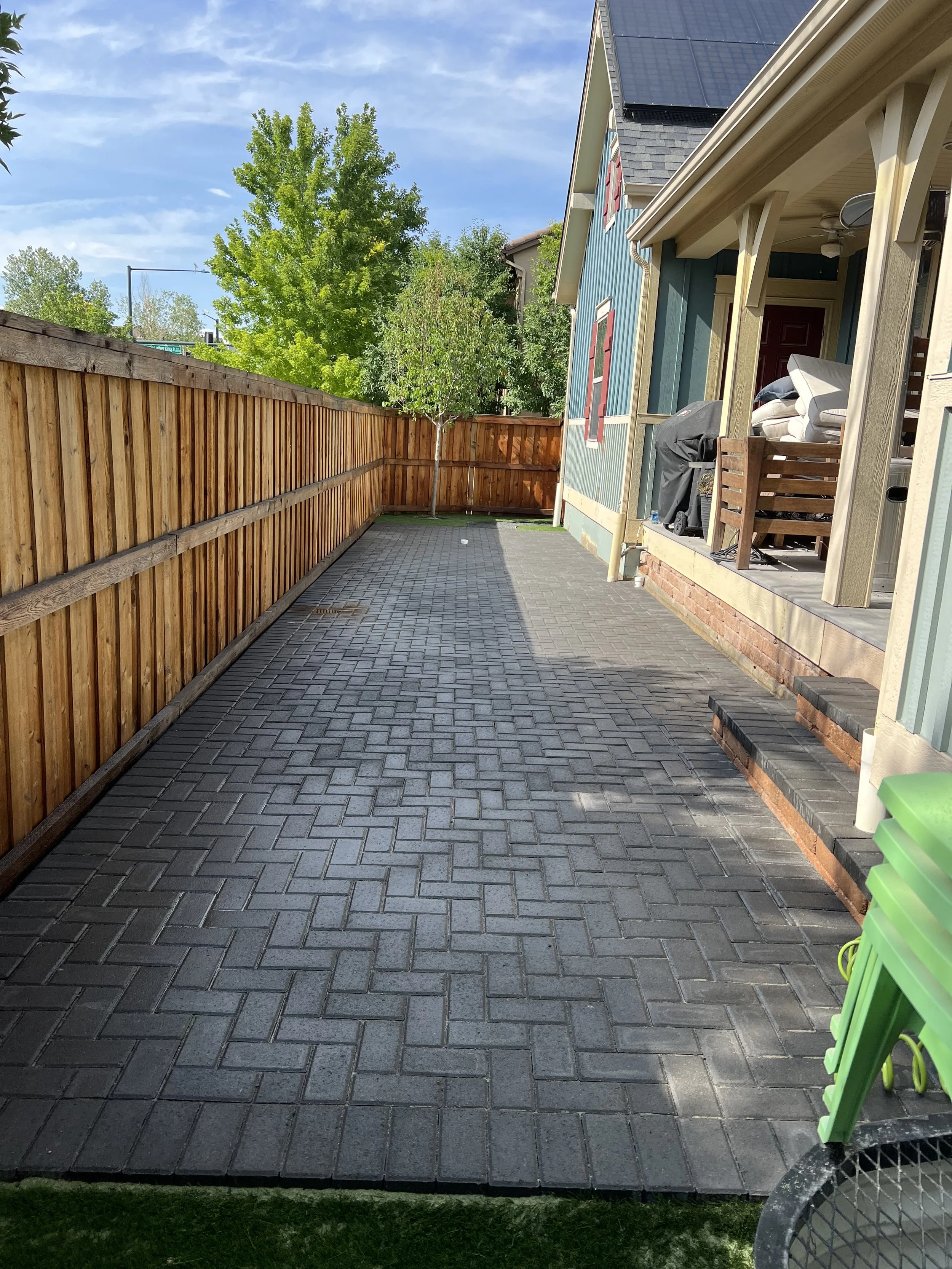 long rectangle patio