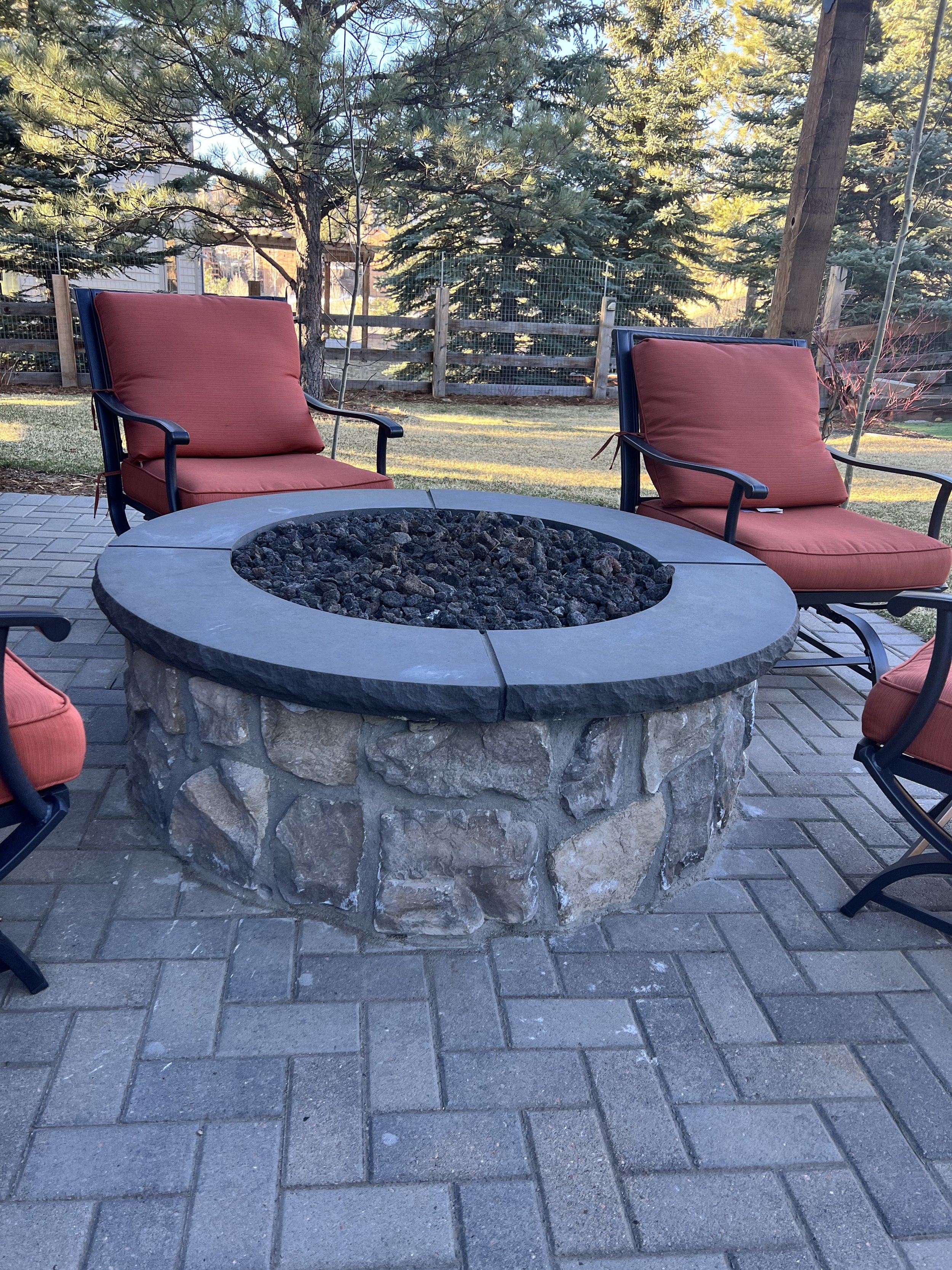 custom stone fire pit 