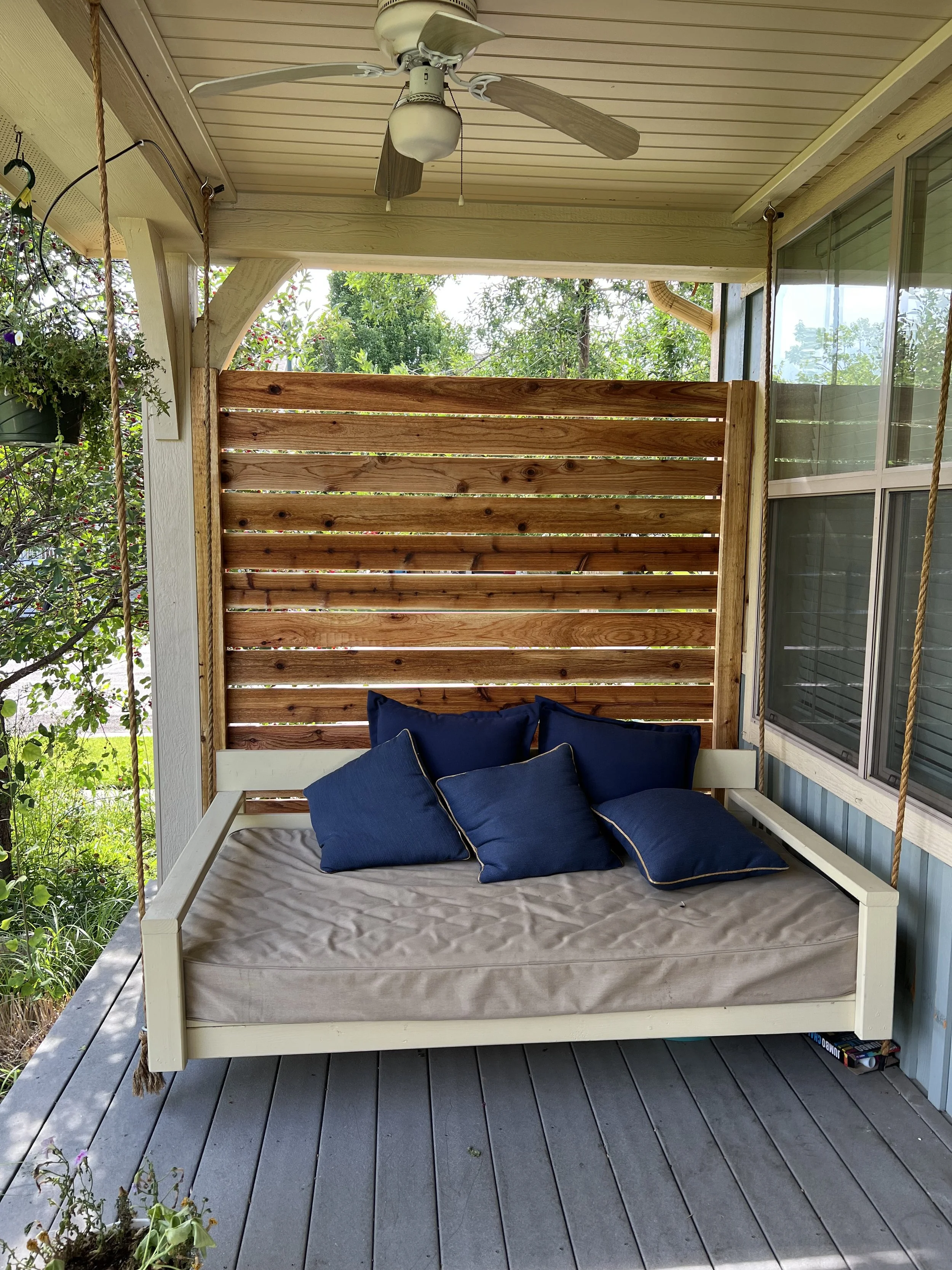 simple cedar privacy wall
