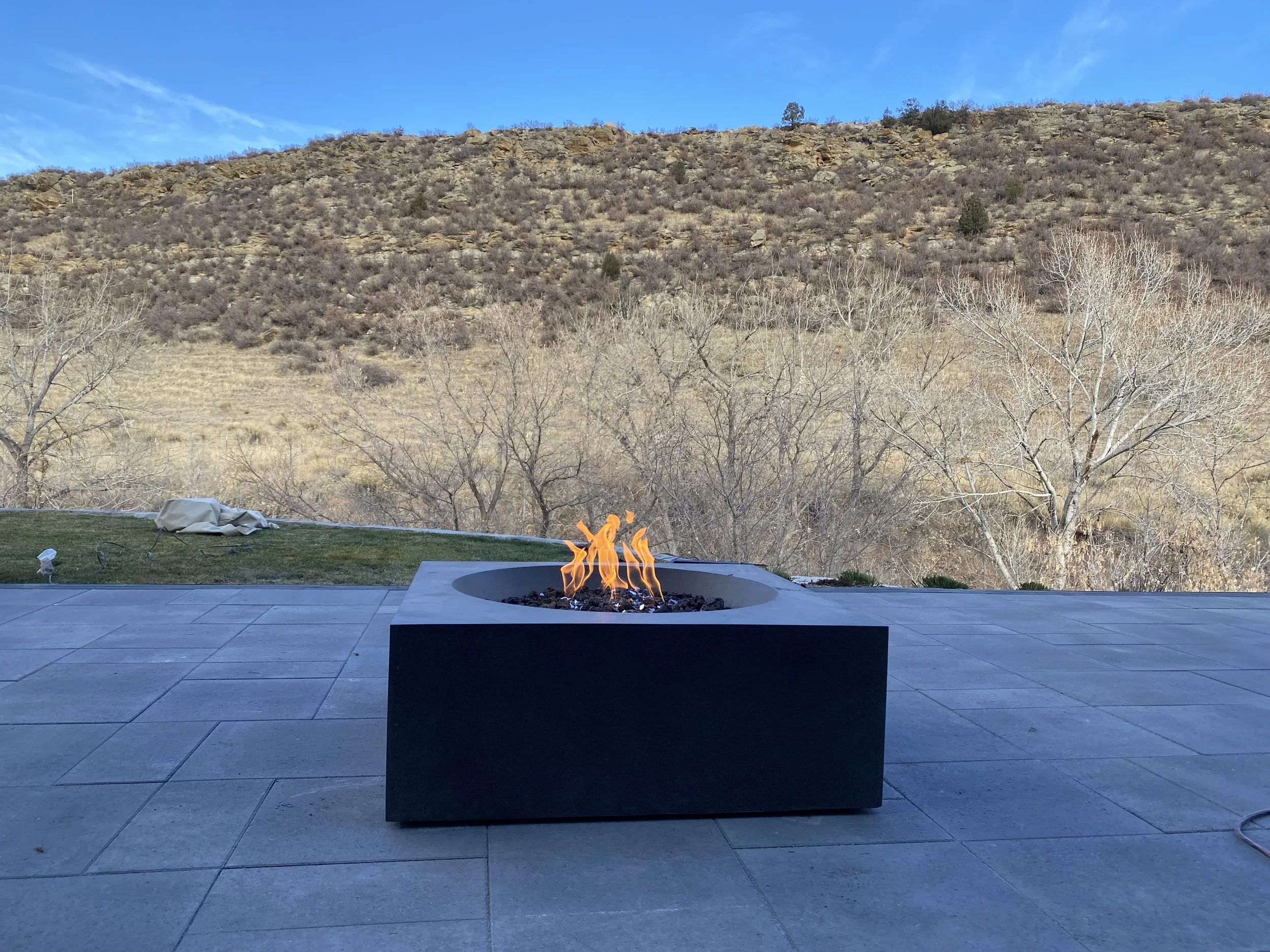 black stone fire pit
