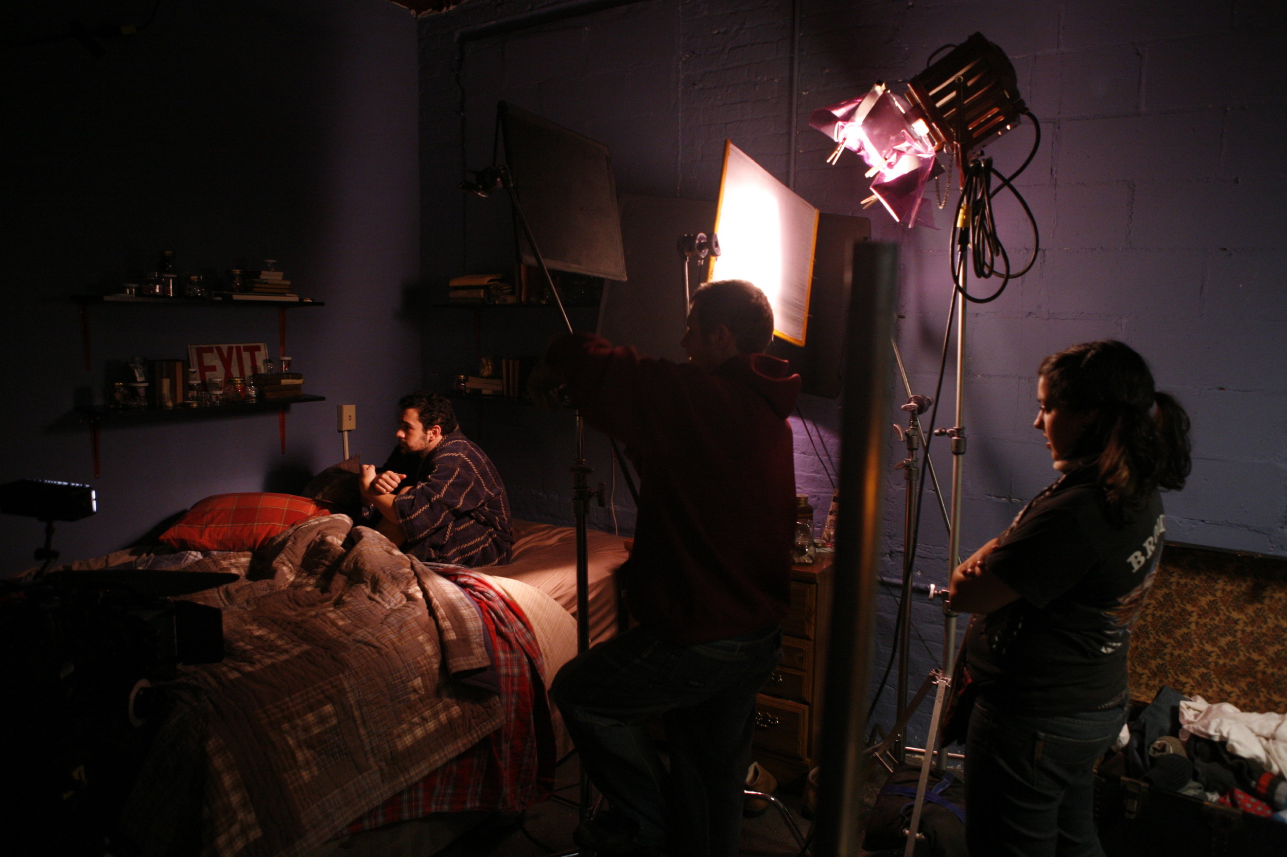  Kelly watches the blocking on the set of ‘The Woman Next Door,’ a digital short shot in Brooklyn, 2008 