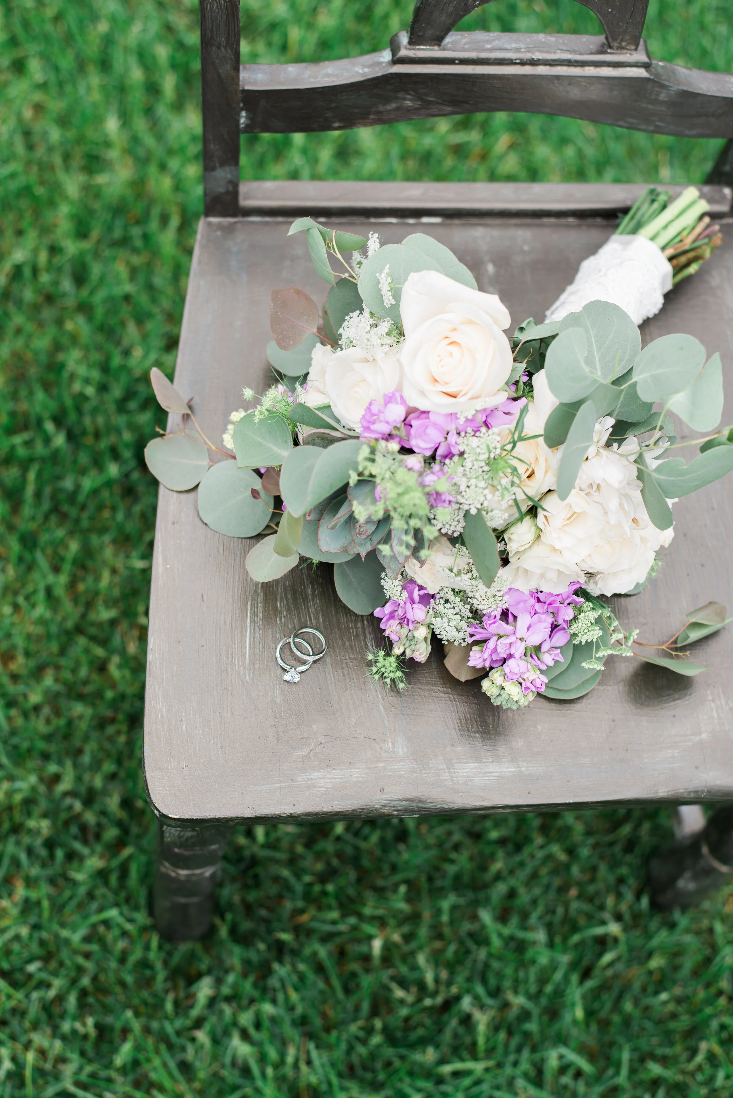 A touch of purple is the perfect compliment to the sage green of the eucalyptus. And the chair was to die for! 