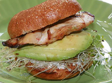 Chicken N' Avocado Bagel Sandwich