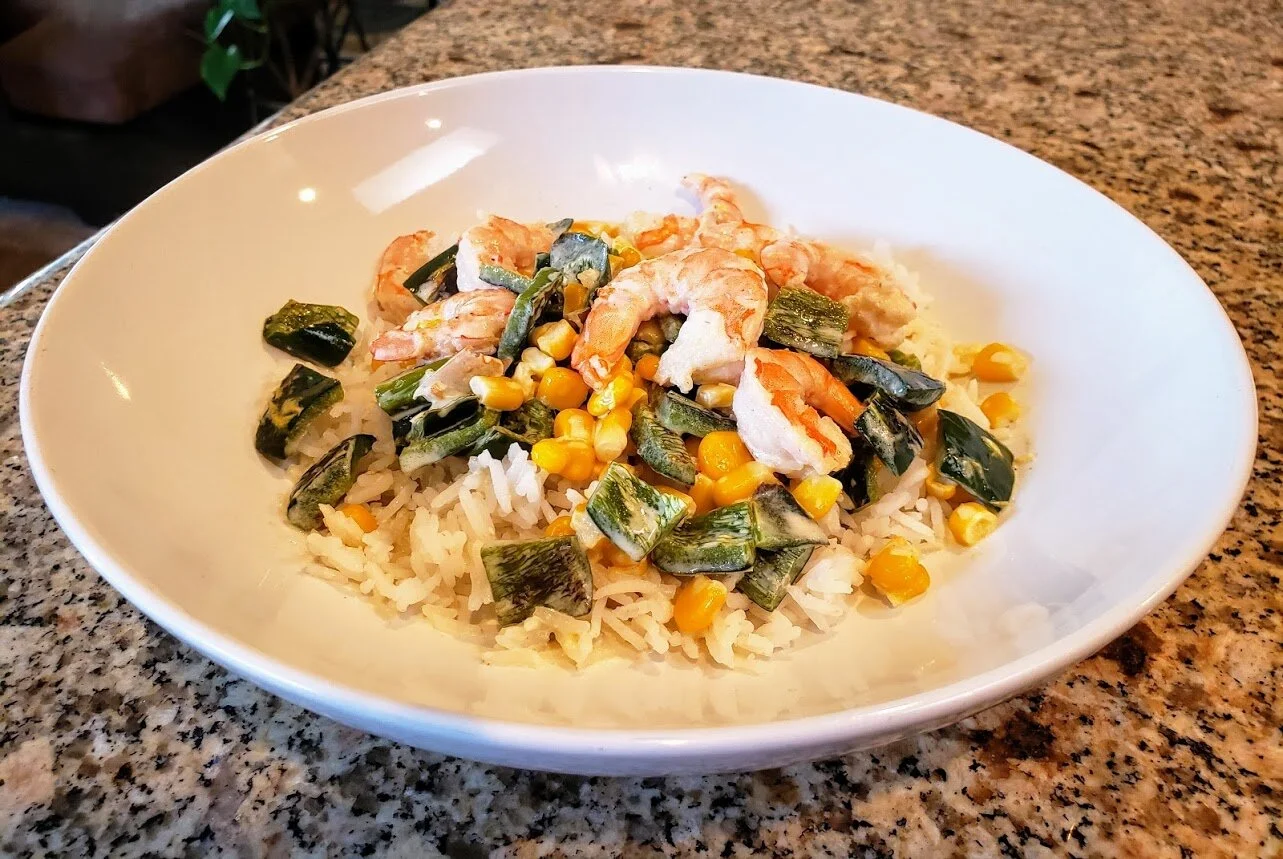 Creamy Shrimp and Poblano Dinner