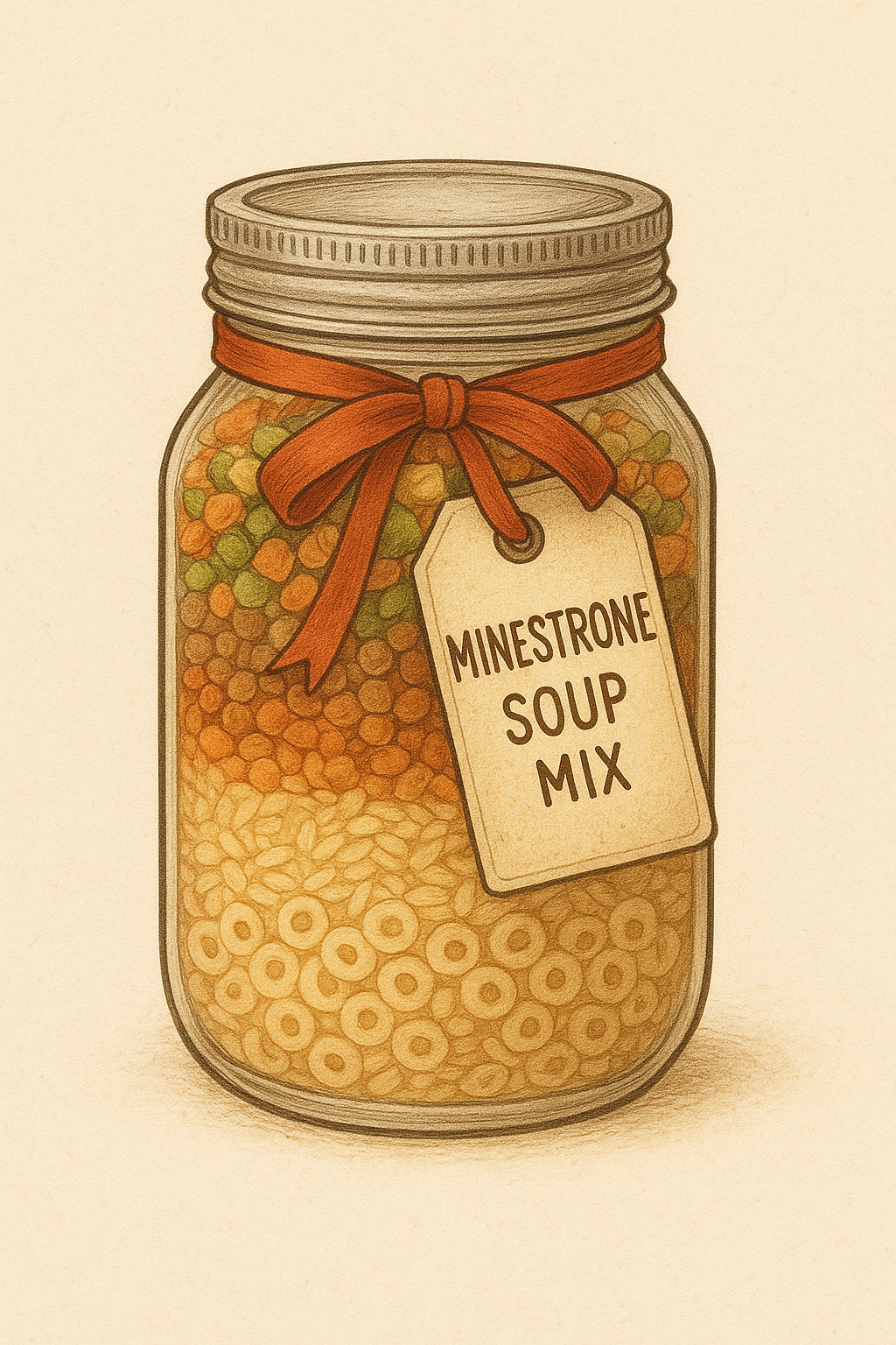 Minestrone Soup Mix in a Jar