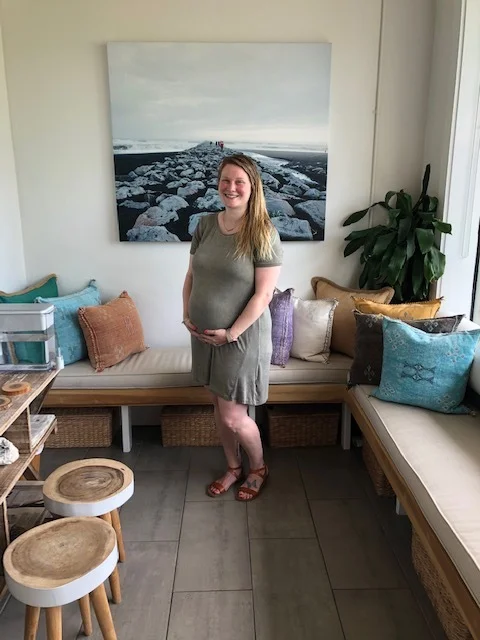 Paige, one of our pregnant clients, basking in the post-float bliss after a 60-minute float.