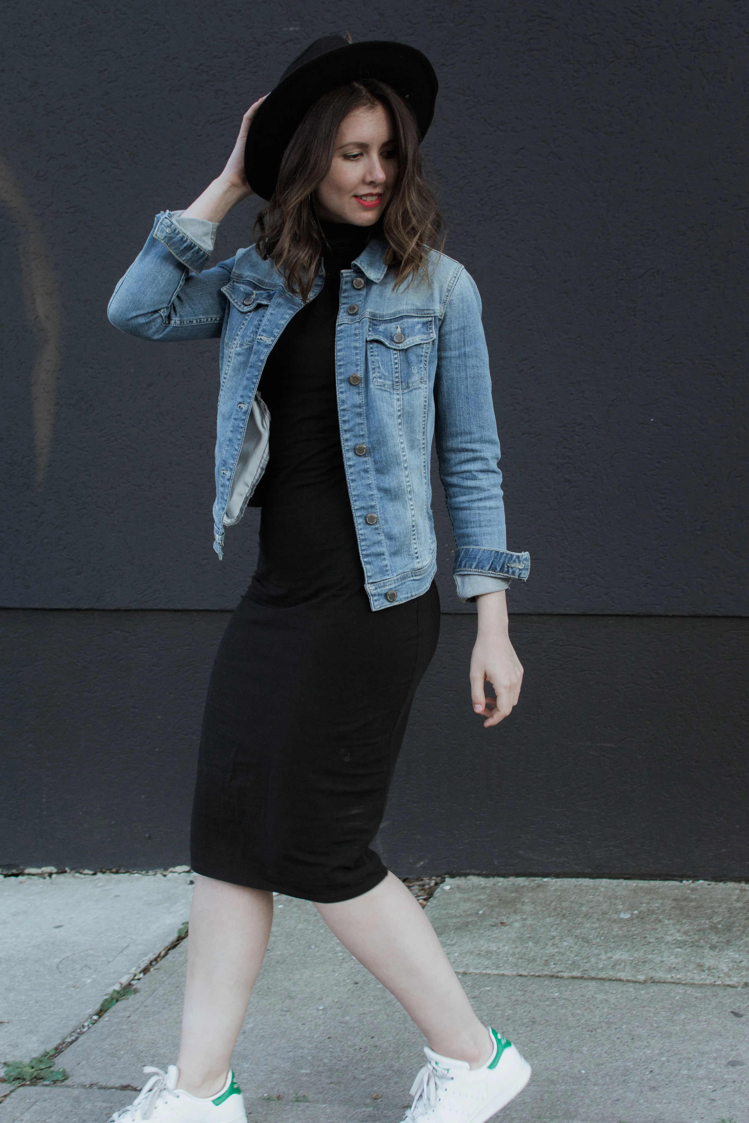 Bodycon Dress Black Dress And Jean Jacket Outfit Black Bodycon Dress With  Denim Jacket