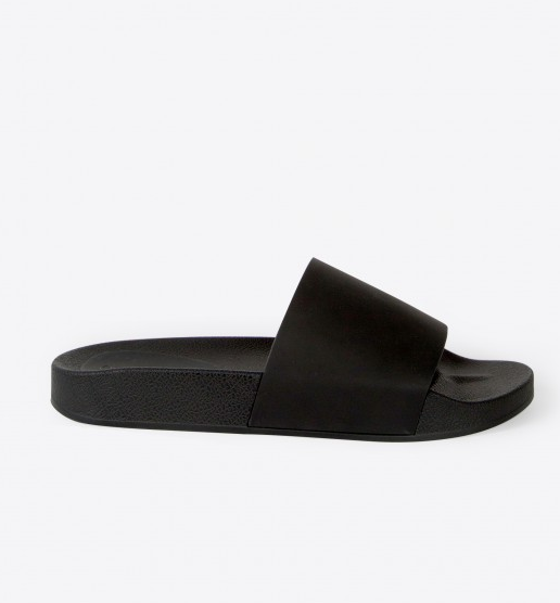 Oak + Fort Black Slide Sandal 1274