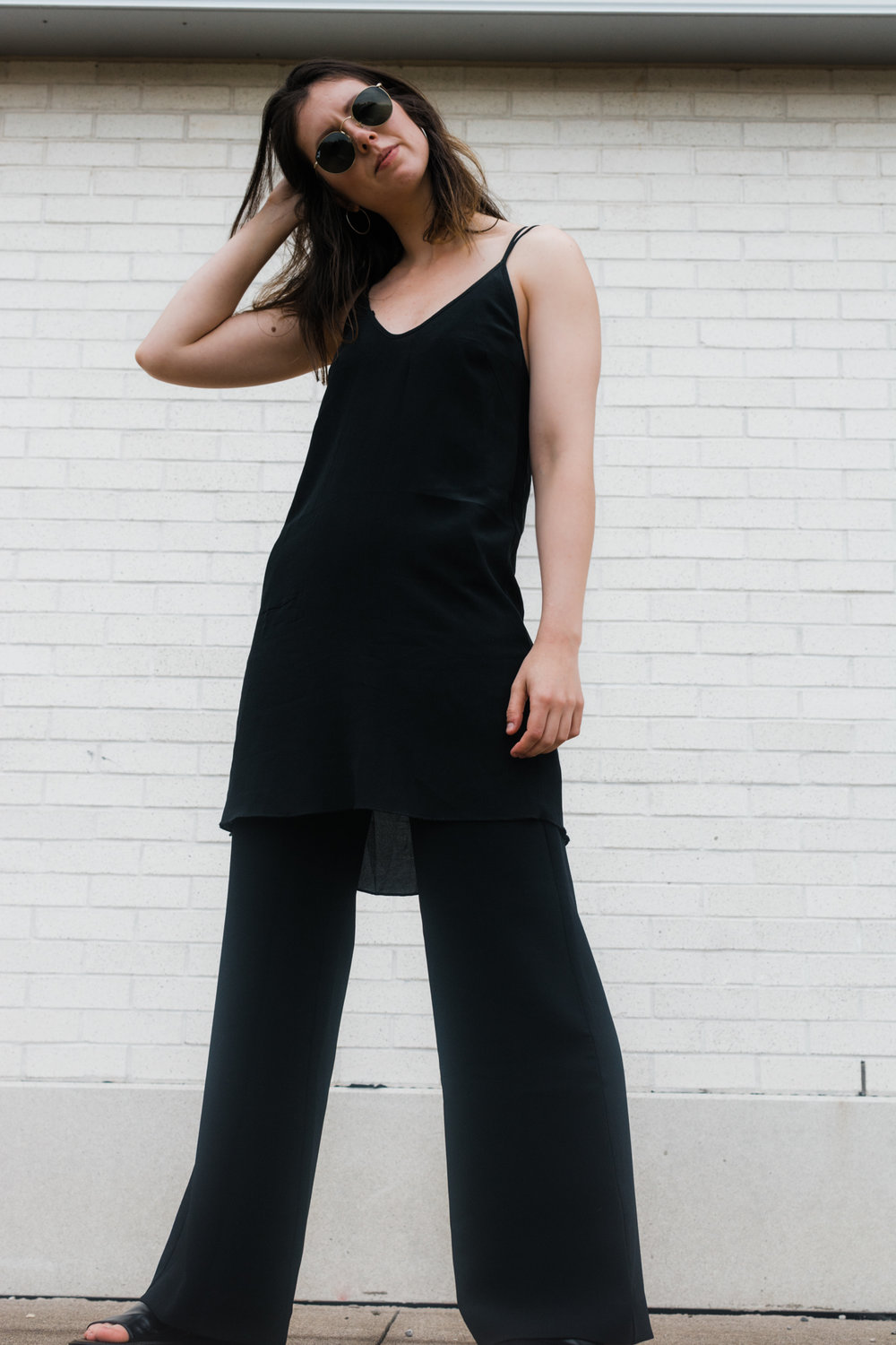 Injectie Pittig gespannen How To Layer a Slip Dress Over Pants — style apotheca