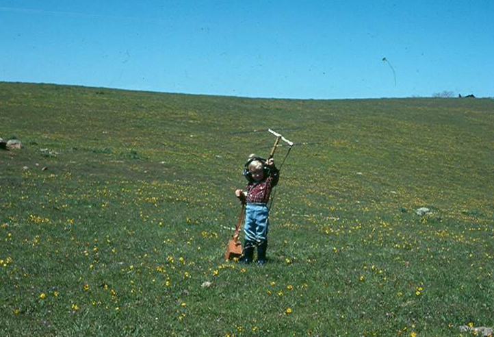 Me tracking Tule Elk with my mother at 5 years old.