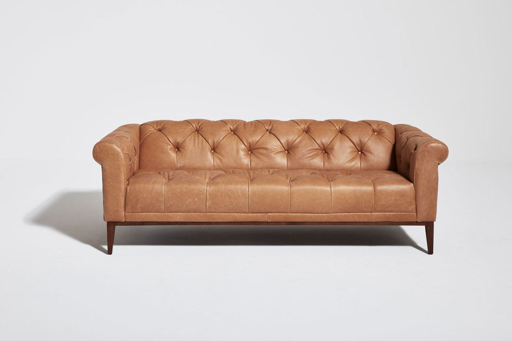 Harrow A Light And Modern Chesterfield James Stewart Furniture Harrow A Light And Modern Chesterfield, Modern Leather Chesterfield Style Sofa