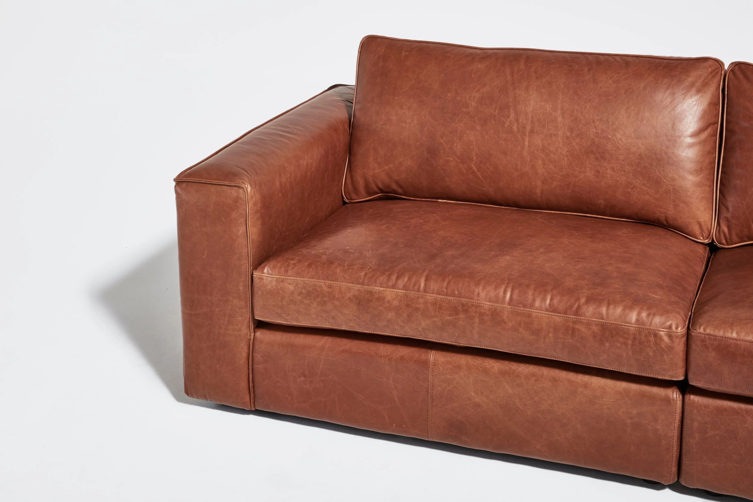 Redford 2 Piece Sofa in Old Saddle Nut James Stewart Furniture