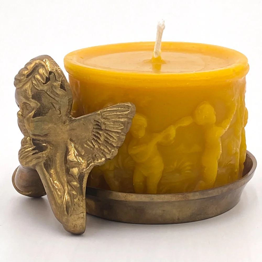 Twin Flame Beeswax Candle, Beeswax Duplero Taper Candle — Beeswax