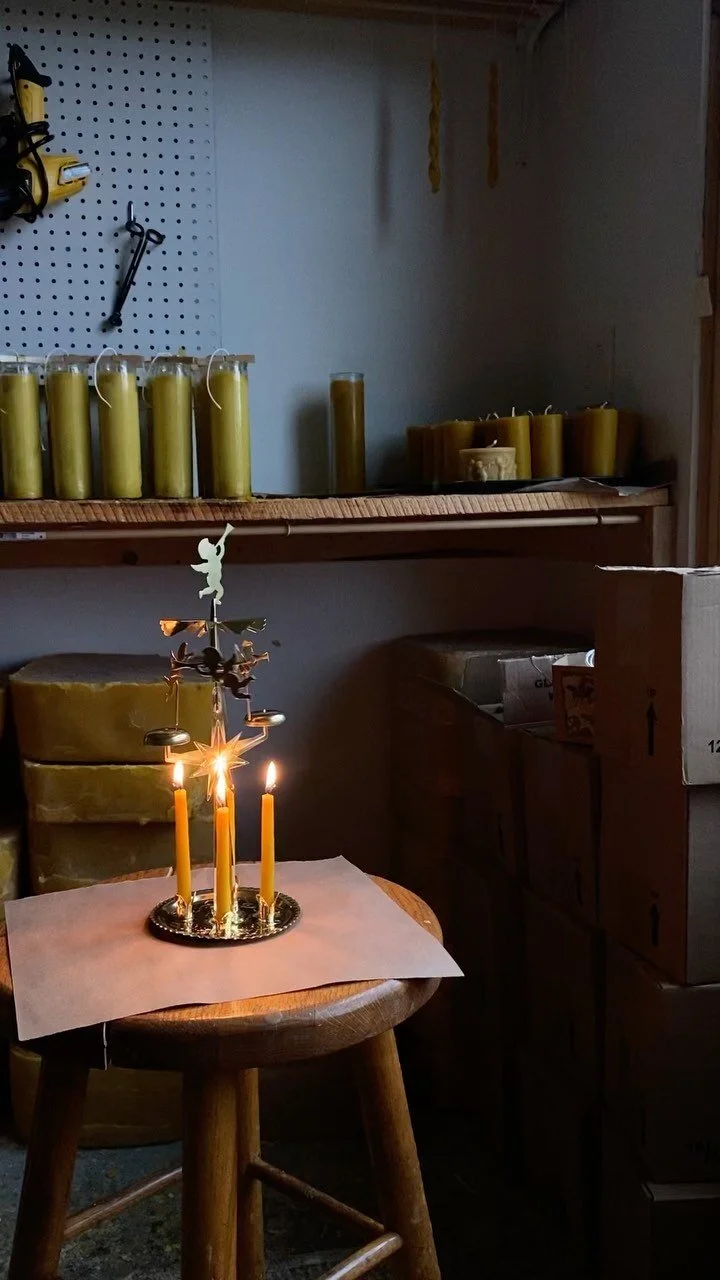 Hand Dipped Beeswax Taper Candle — Beeswax Candles by Alysia Mazzella