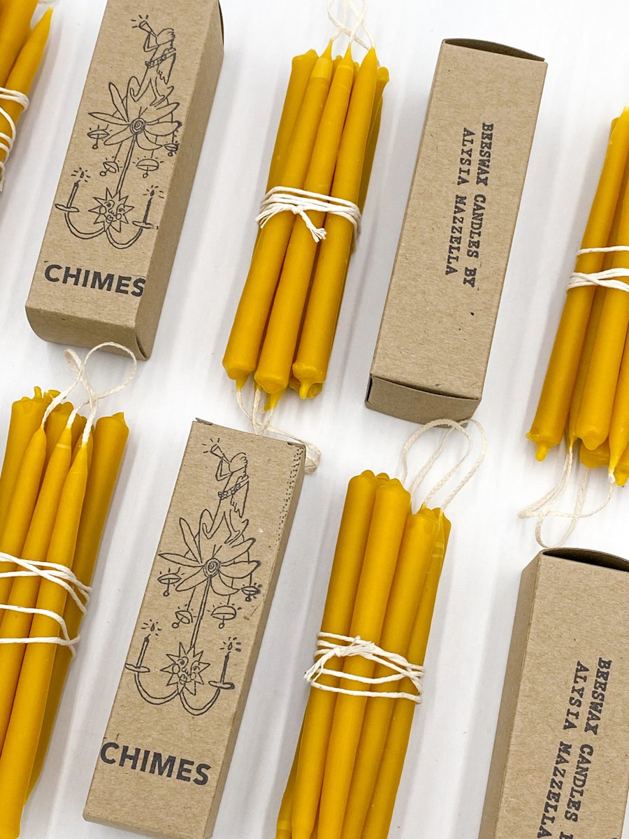 Beeswax Chime Candles — Beeswax Candles by Alysia Mazzella
