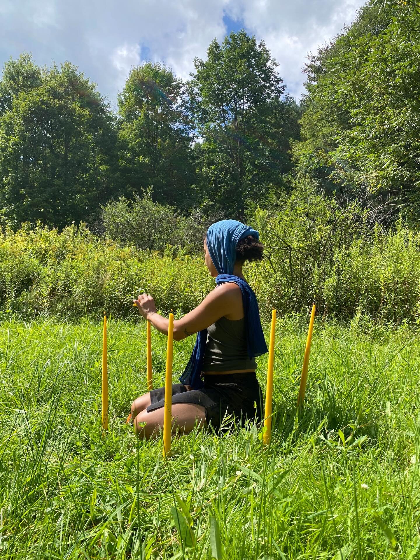 Being alive / saying yes to the elders / who lived / made love / and made me / this / is / worship 
🌞🌻⭐️
The Medicine Kit, canvas zip bags, zodiac sun cloth, sunstar charms, elder tapers. Coming soon! Sign up at my link to be the first 2 know