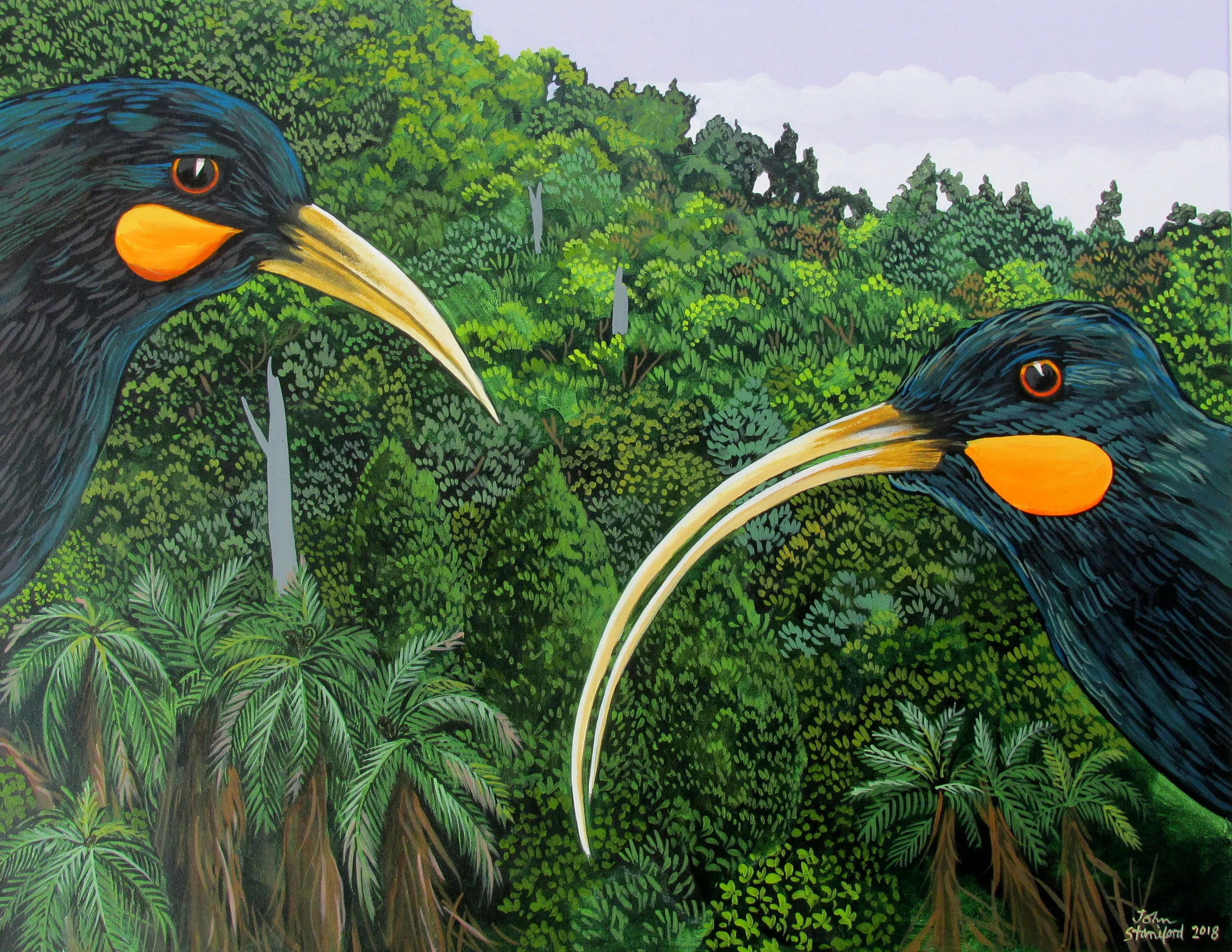 Huia Pair (Heads), 2016