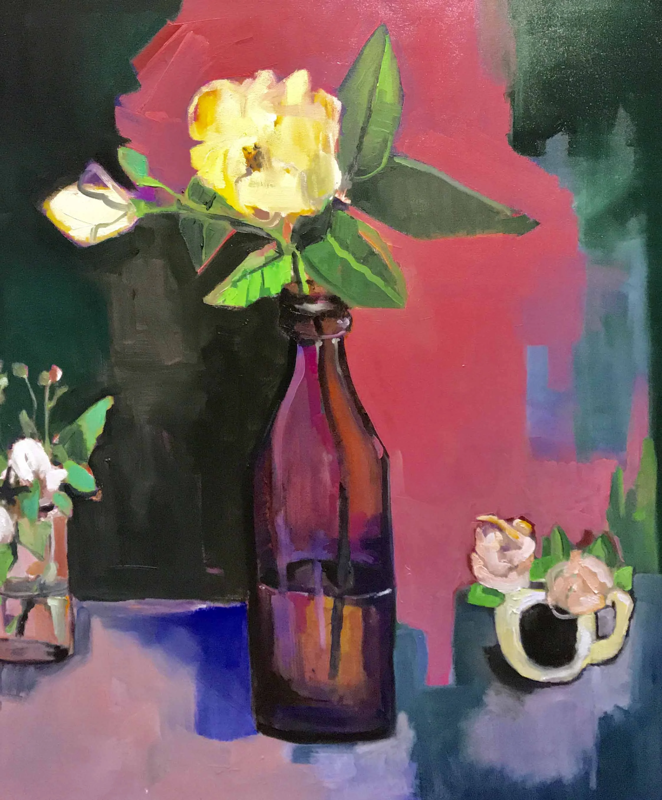 Backyard Flower with Beer Bottle and Friends, 2019