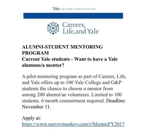 ALUMNI-STUDENT MENTORING PROGRAM