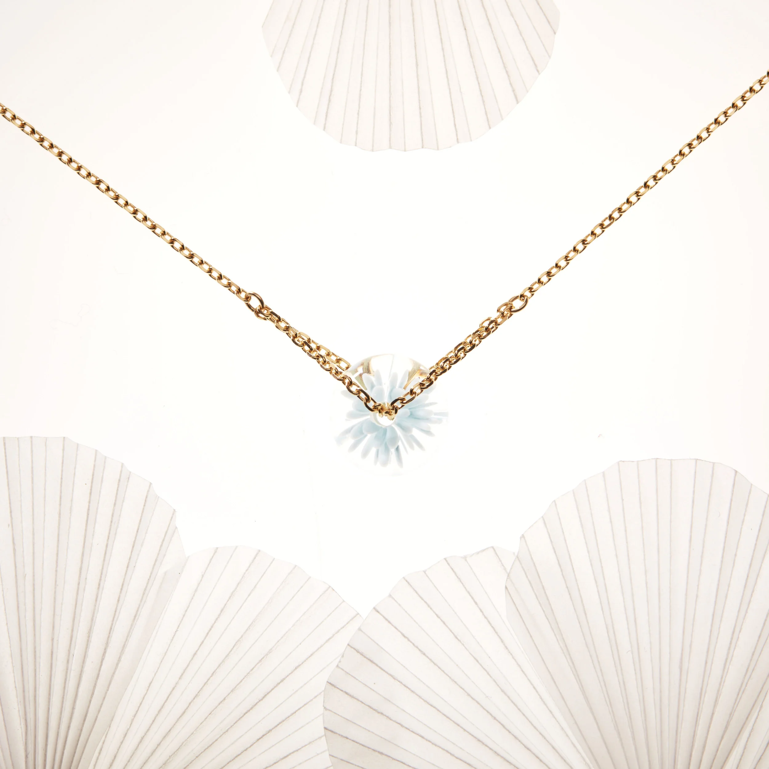 Rosée du matin / Collier / Bleu Azur