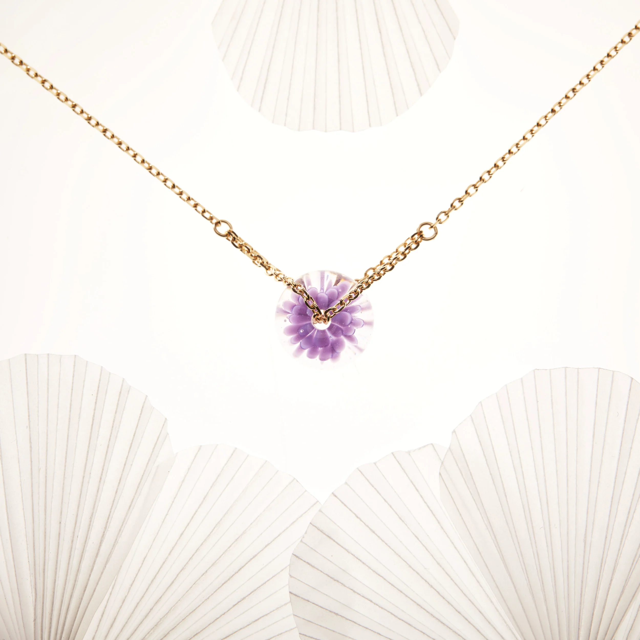 Rosée du matin / Collier / Violet de Cobalt