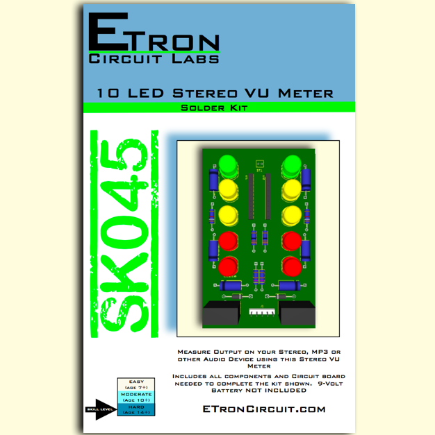 10 LED Stereo Meter Kit - SK045 Etron Circuit Labs