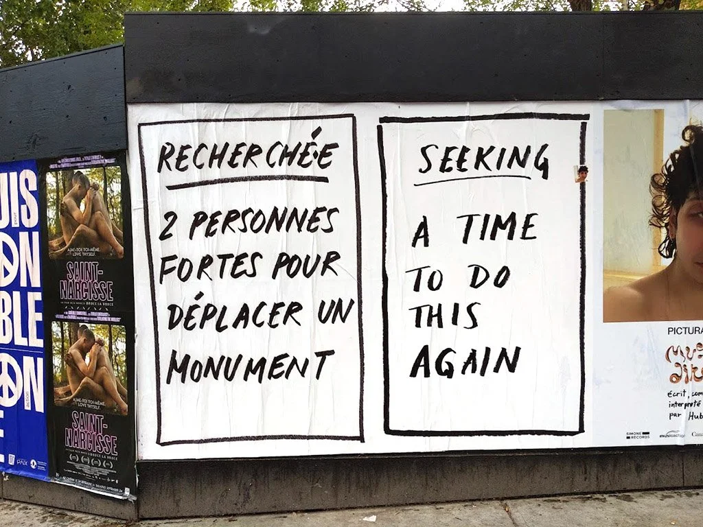 Installation by Publicite Sauvage and ART POP, as part of the Cover Story exhibition, curated by Bronson Smillie, (Montreal, 2021).