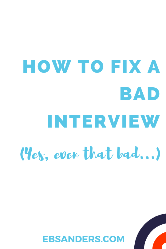 bad interview fixes