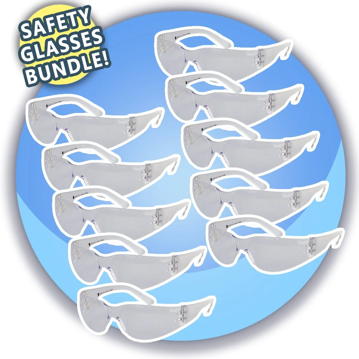 ack of 10 kids safety glasses for schools and early learning centres