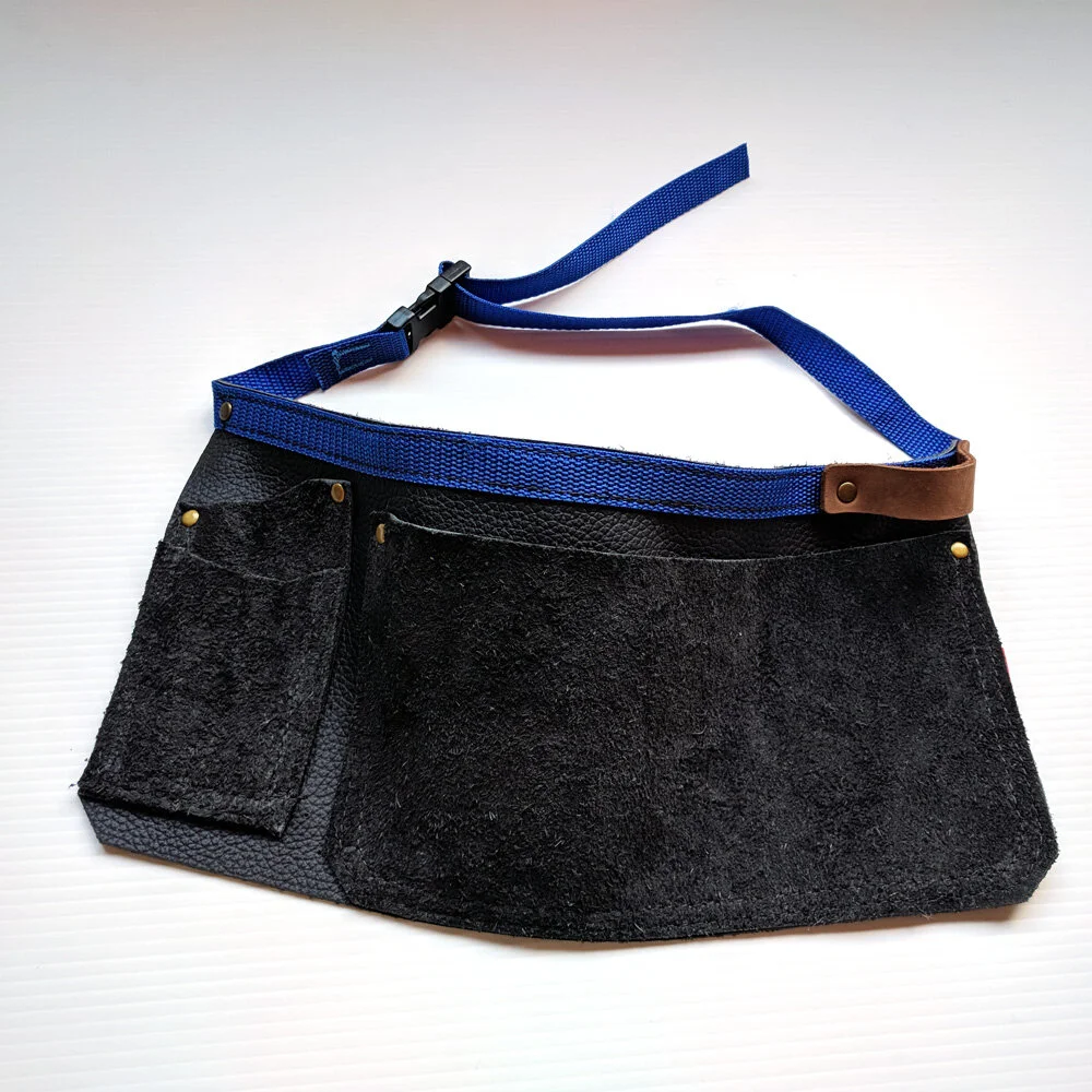 NZ Made Kids Real Leather Tool Belt / Carpentry Apron. 