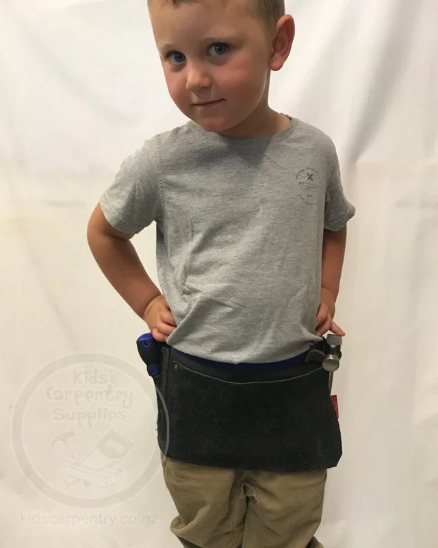 Boy Wearing Tool Belt