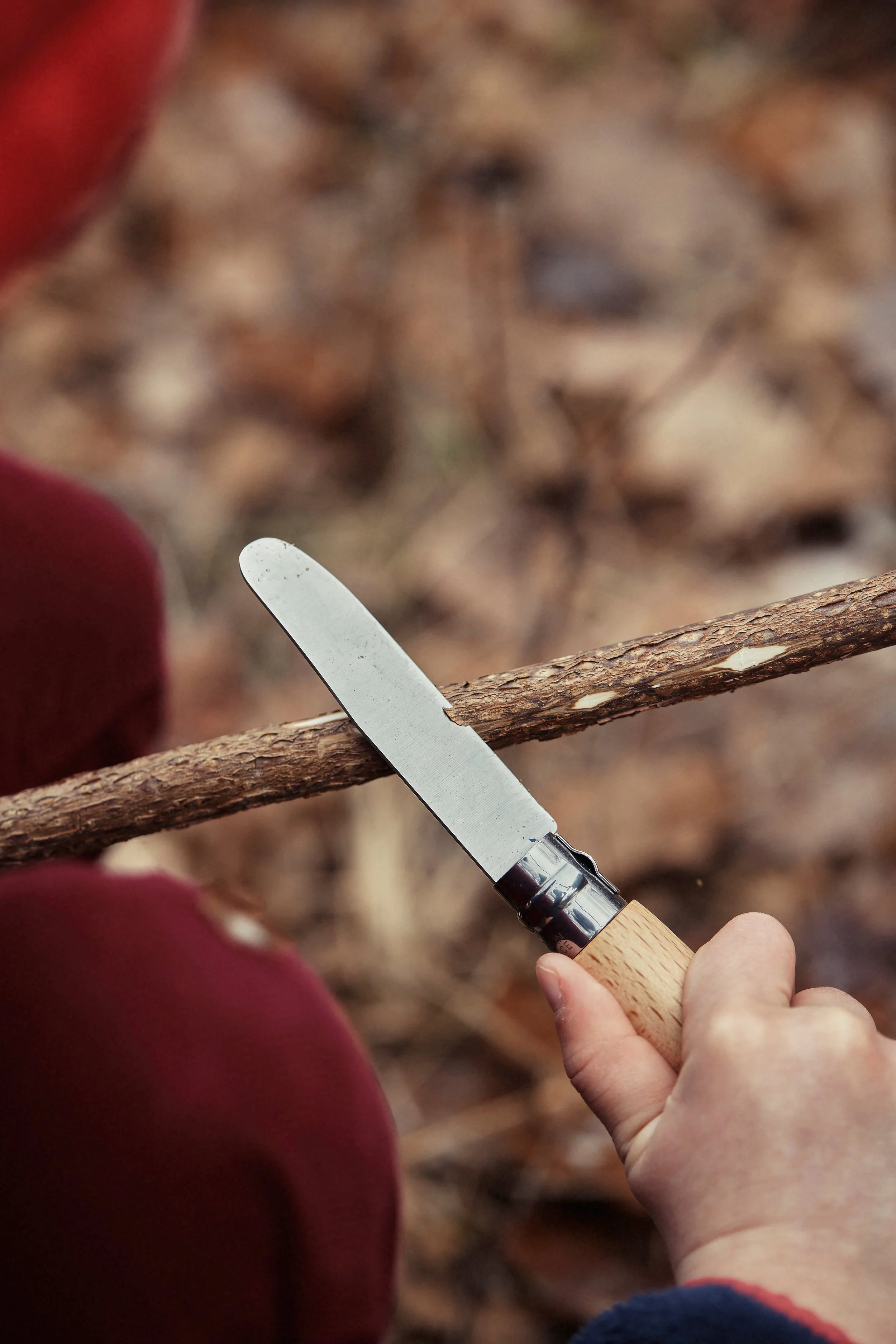 Safe Whittling with Kids' Round Tip Pocket Knife