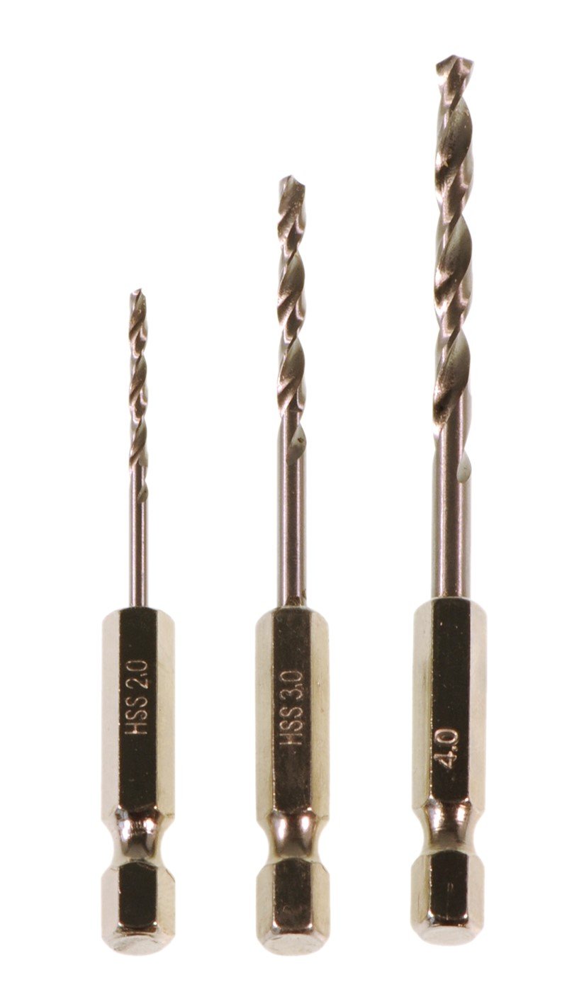 3 Strong Hex Drill Bits for Children's Woodworking