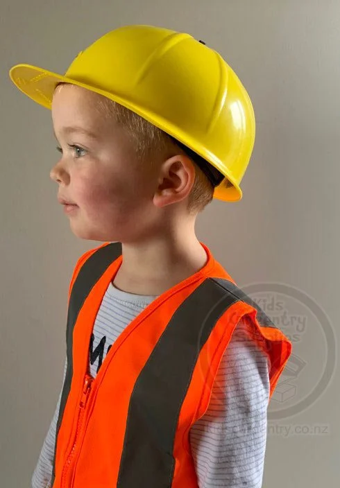 Adjustable kids safety hard hat for role play, carpentry and construction activities