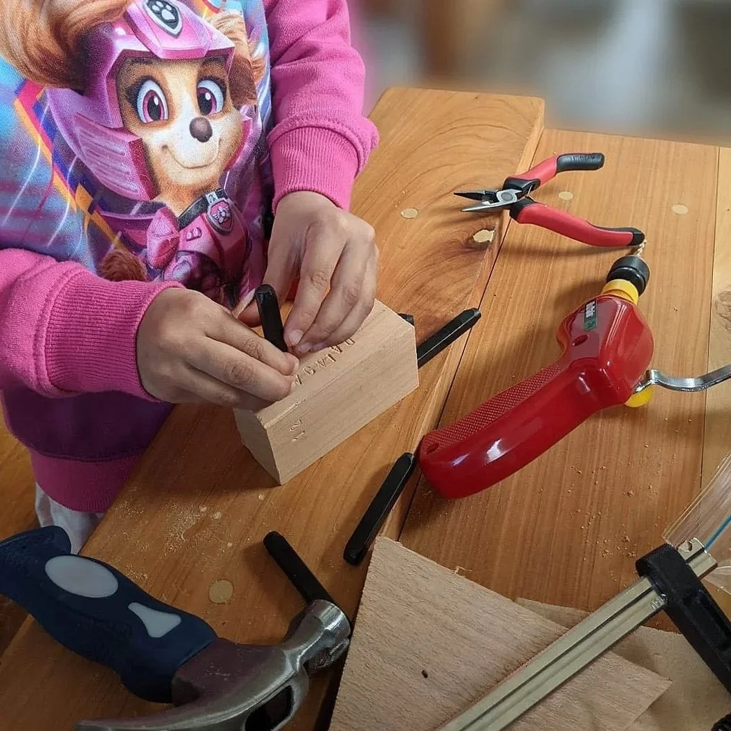 Children creating their own maths learning resources through hands-on Technology and creative woodworking