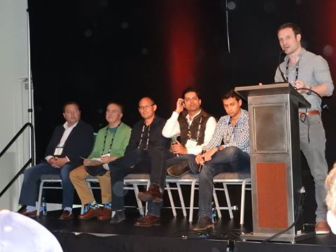 Jeff Wasson (Boost VC), Marco Di Miroz (The VR Fund), Jim Scheinman (Maven Ventures), Me, Amitt Mahajam (Presence Capital)