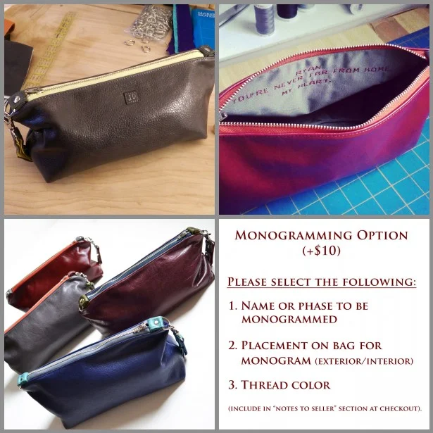 Lolafalk monogram option for Otto shave bag