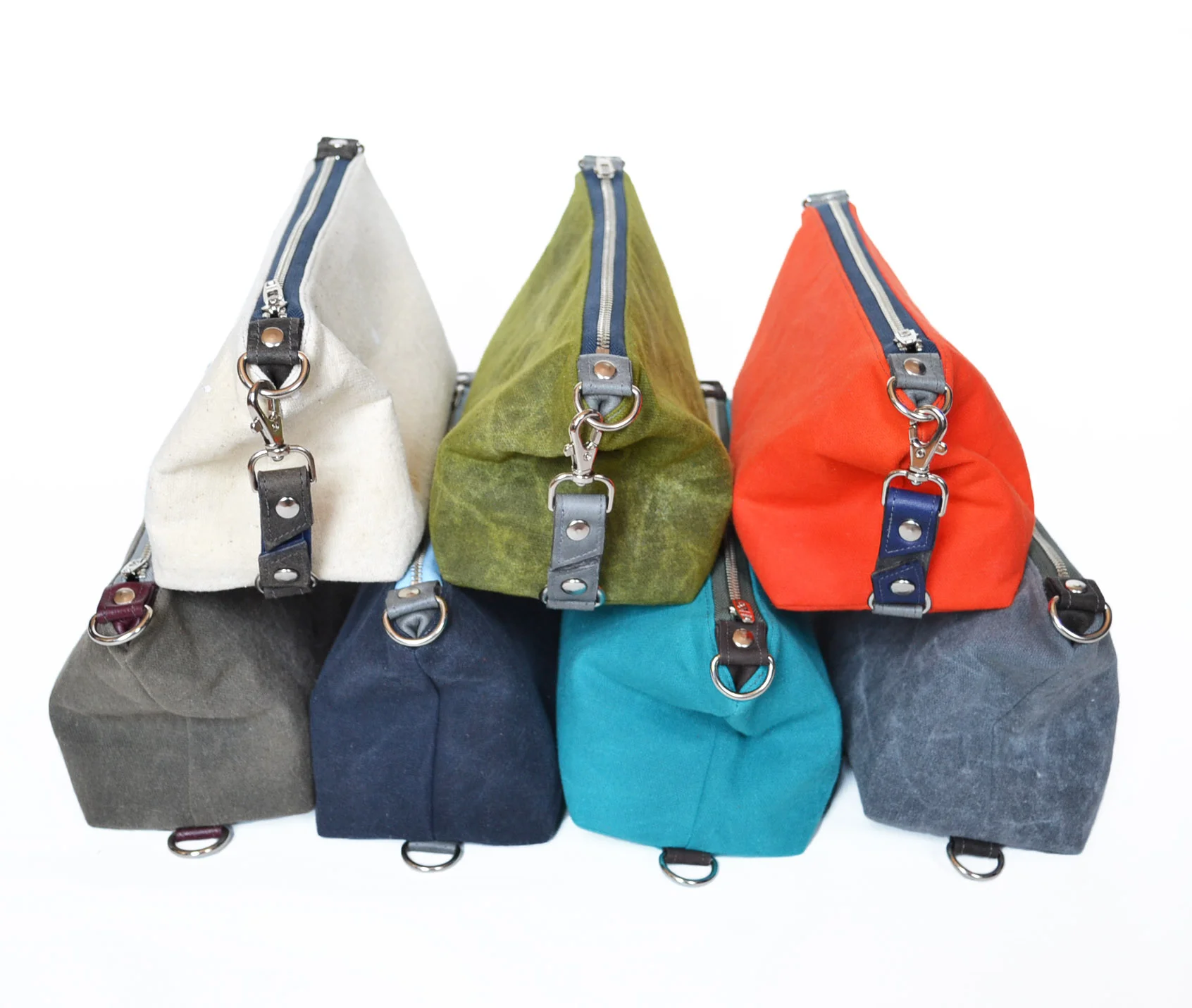 Mens Otto waxed canvas dopp kit custom color option