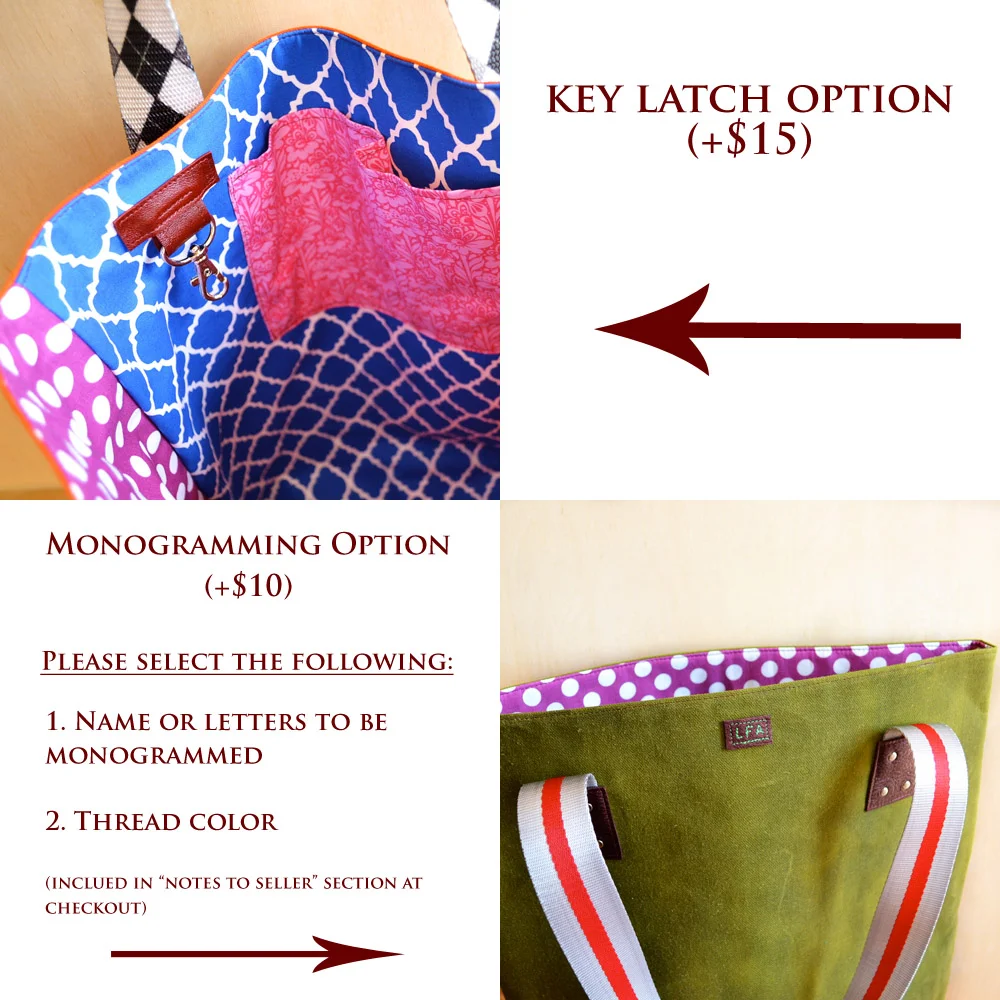 Add on options for LF market tote