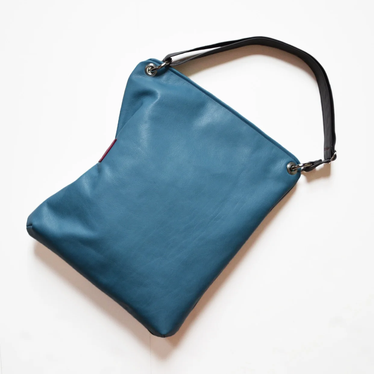 Back of cream and grey luella bag